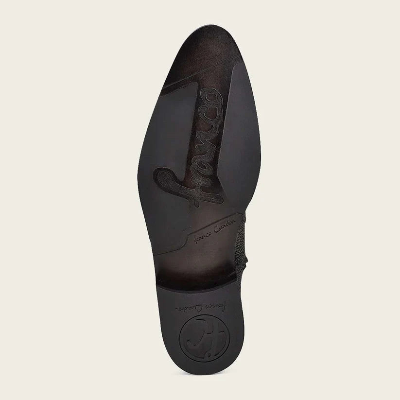 Cuadra Men's Black Genuine Stingray Leather Short Boot