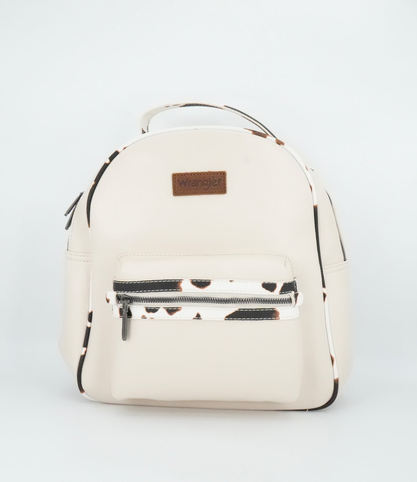 Wrangler Cow Print Backpack With Coin Pouch - Tan