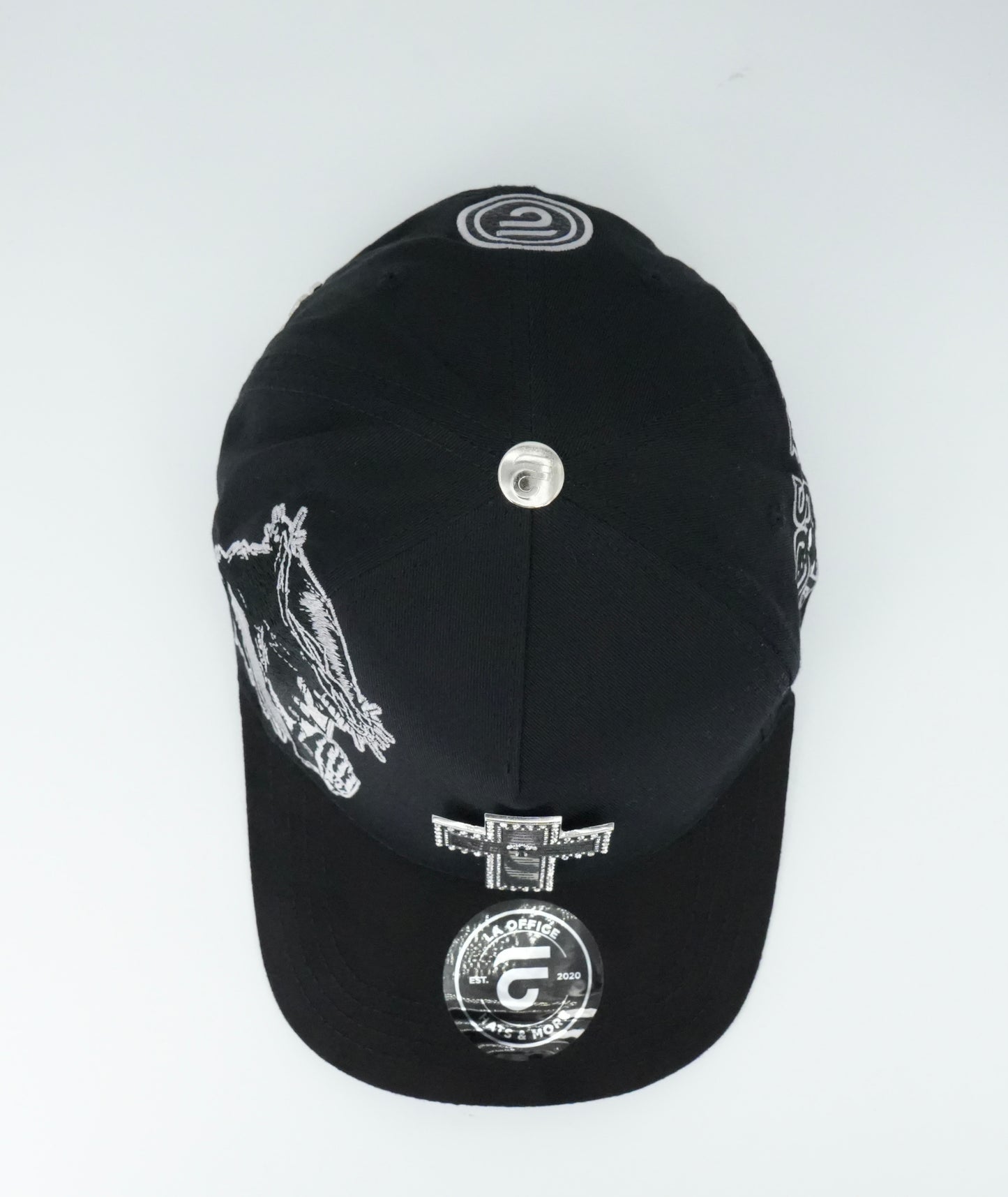 LA Office Hats Dios Por Delante Black Cap