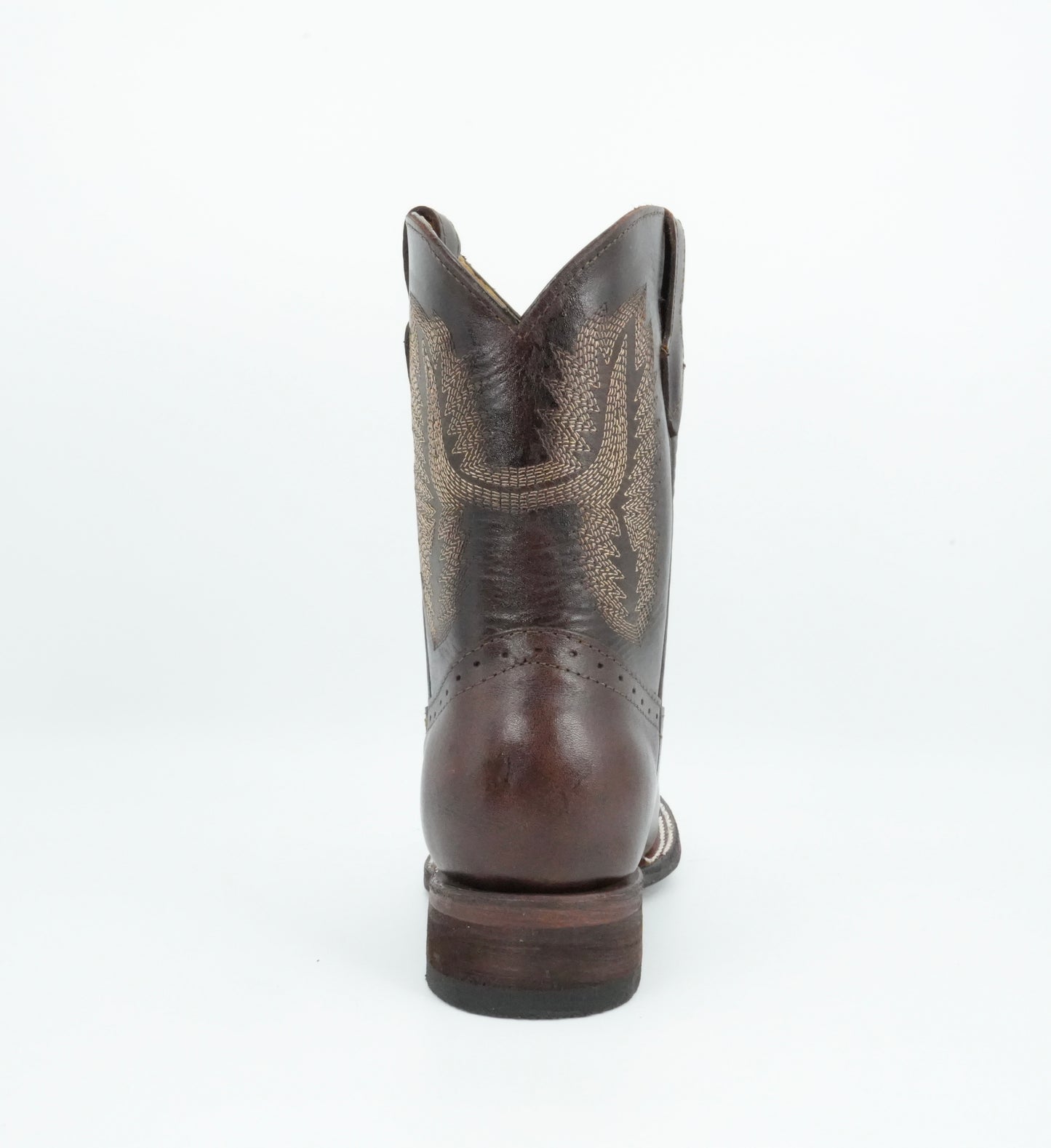 Quincy Kid's Leather Chocolate Square Toe Boot