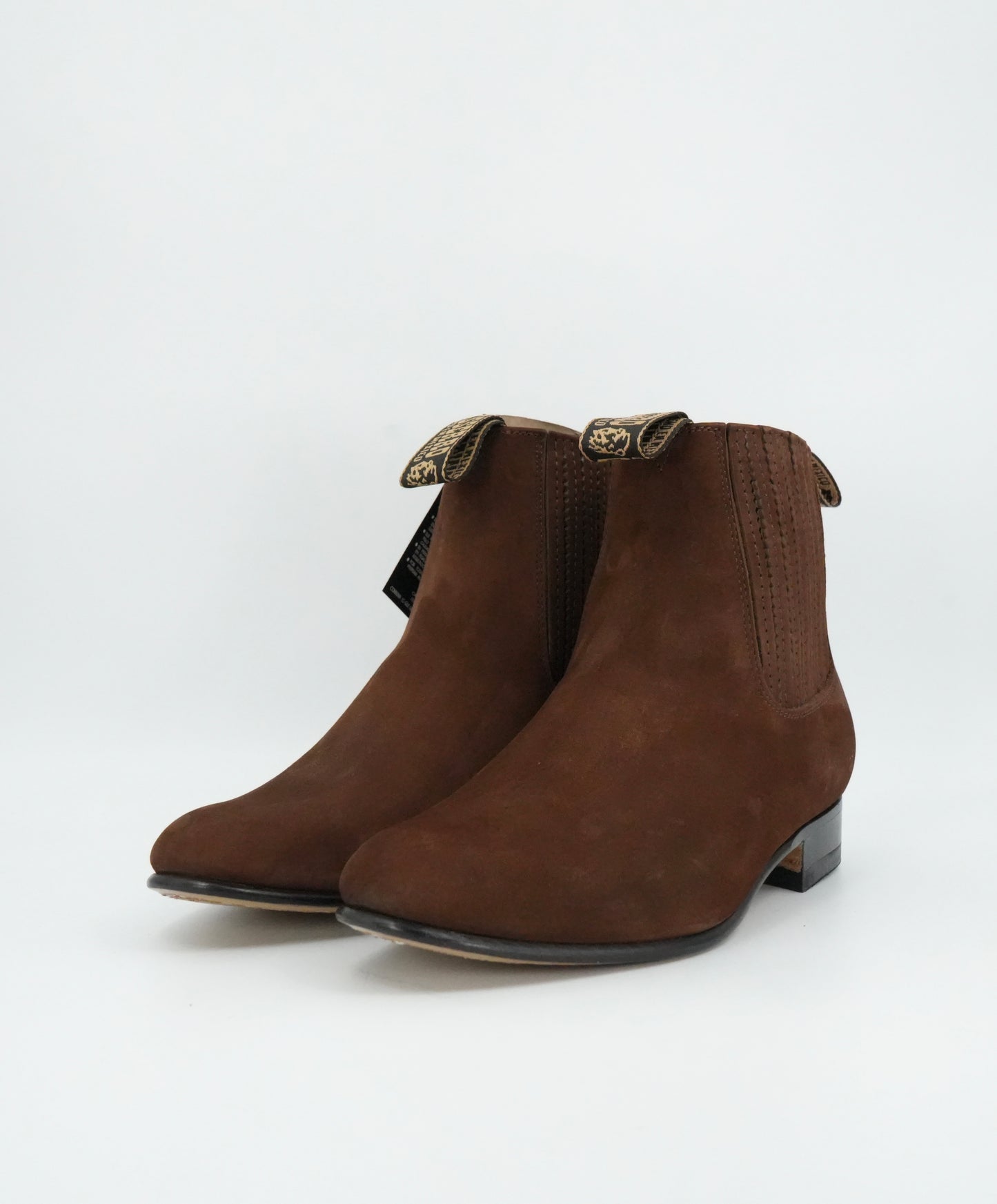 Besserro Kid's Nobuck Charro Short Boot - Chocolate