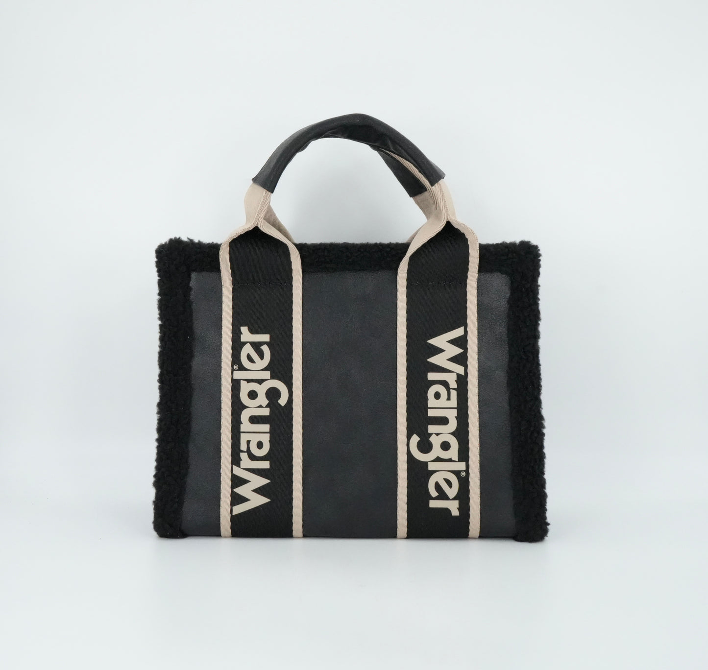 Wrangler Sherpa Small Canvas Tote/Crossbody - Black