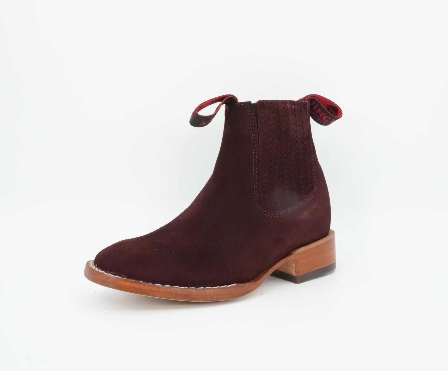 Quincy Little Kid's Suede Burgundy Short Boot