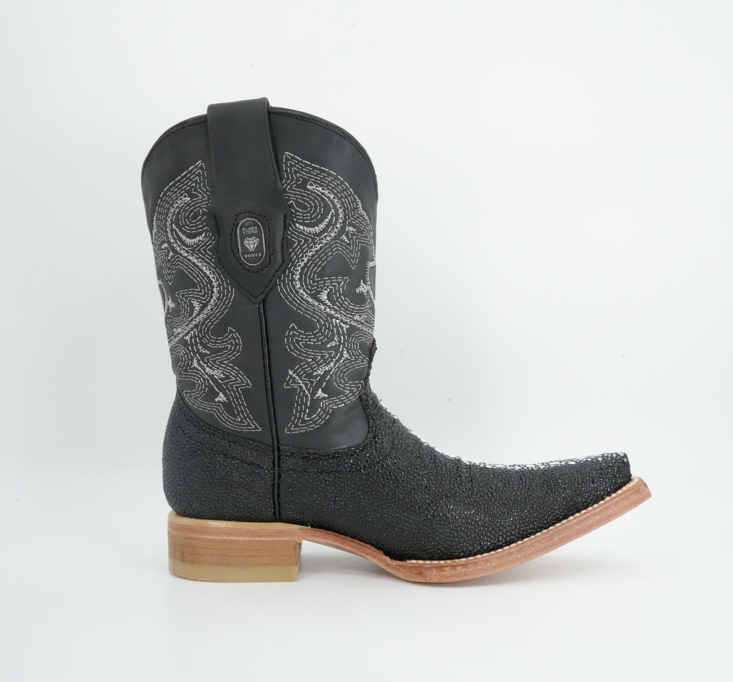 Black Stone Kid's Black Stingray Print Boot