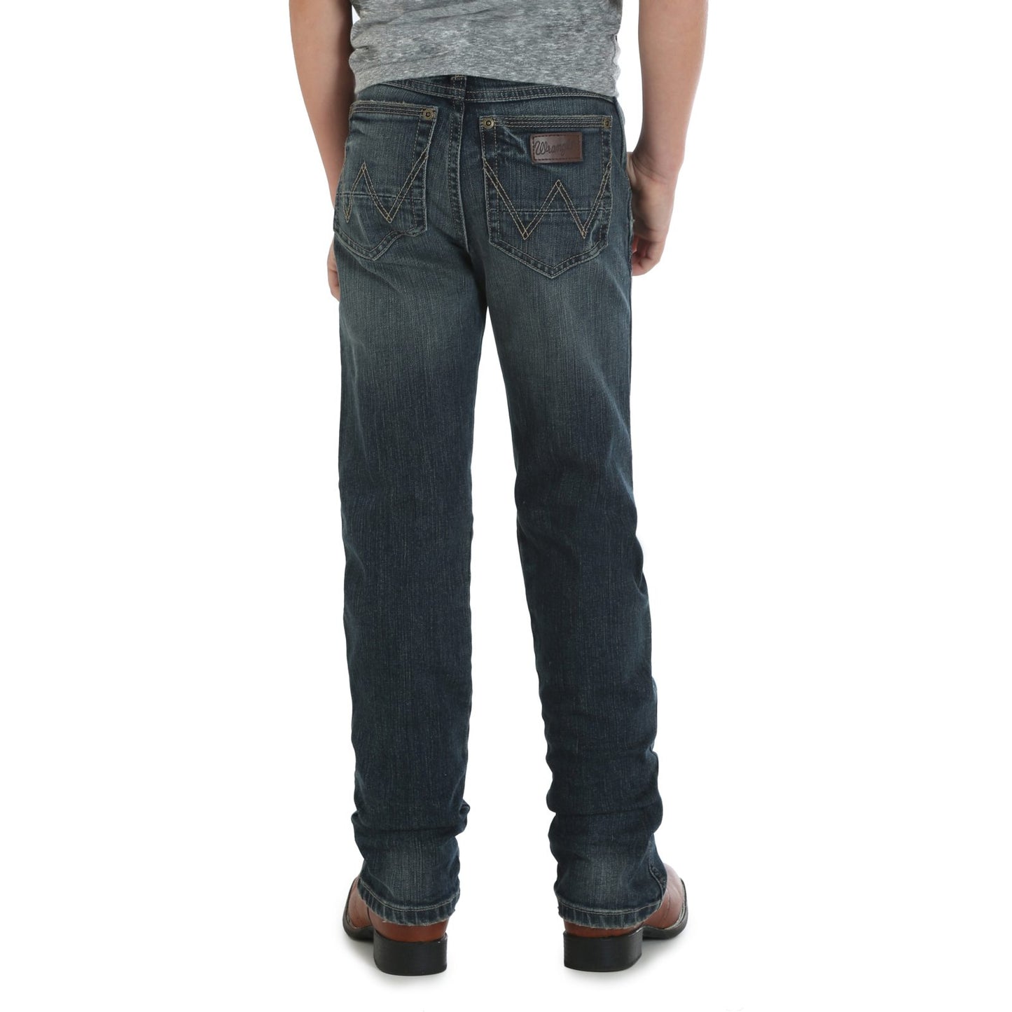 Wrangler Boy's Retro Jerome Slim Straight Jean - Medium Blue
