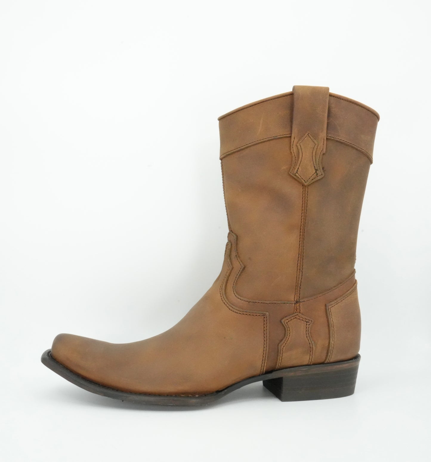 Cuadra Men's Leather Distressed Brown Semi Square Toe Boot