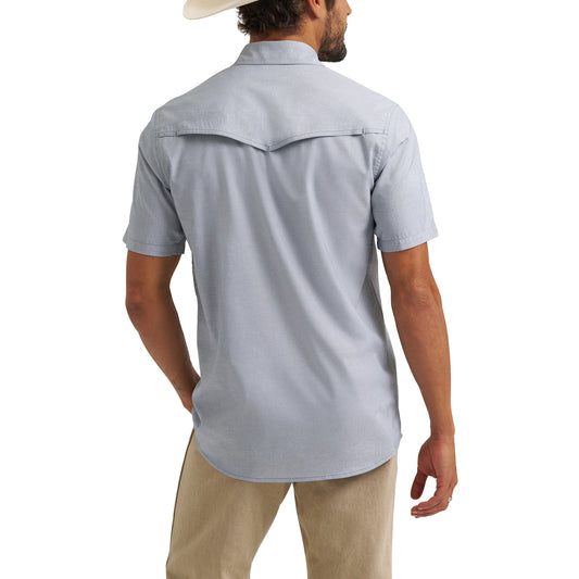 Wrangler Men's All Terrain Gear Drover Short Sleeve Utility Shirt - Bering Sea