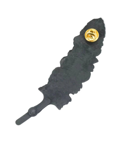 Matt Black Metal Feather
