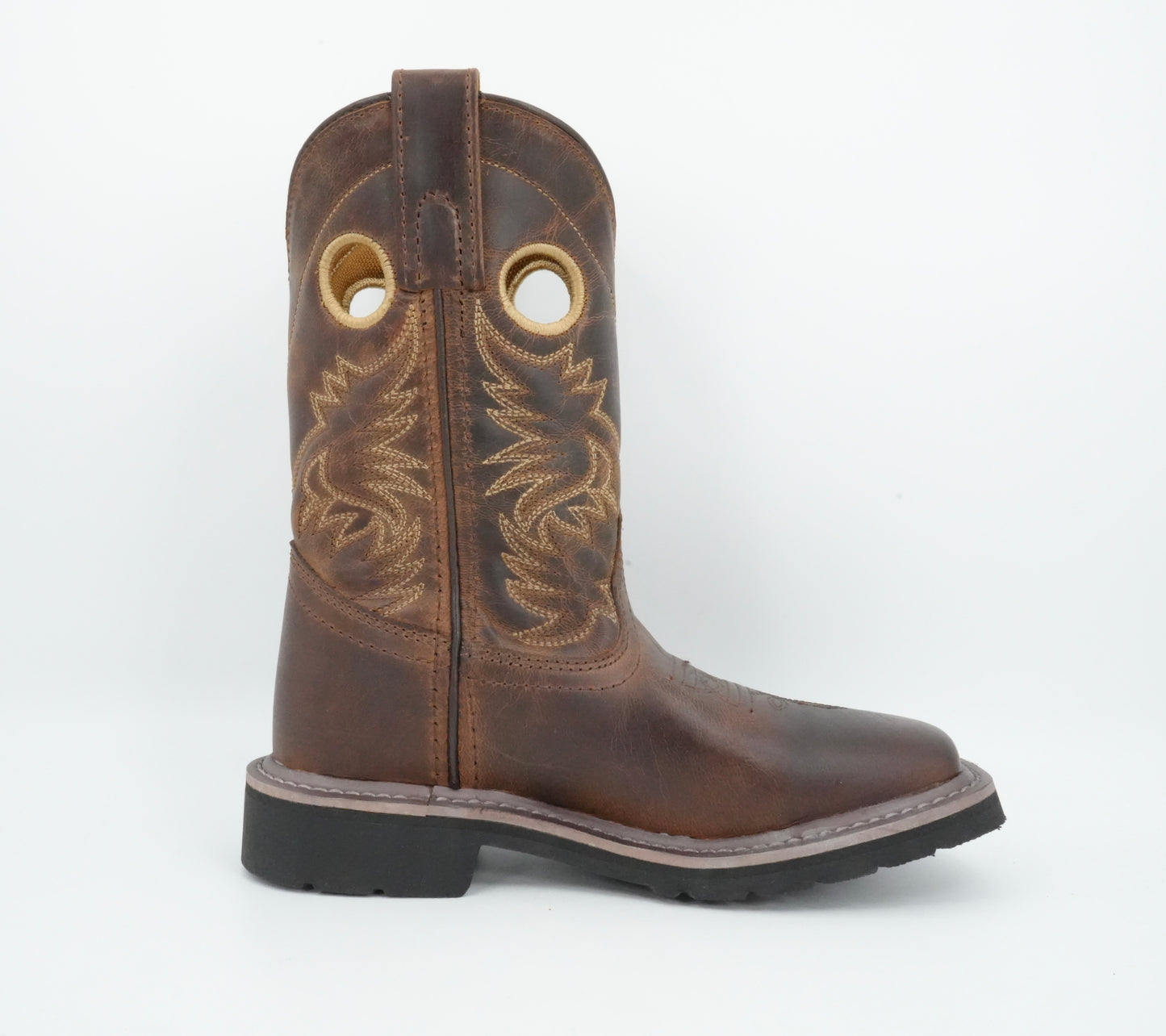 Dan Post Kid's Amarillo Rustic Leather Boot - Brown