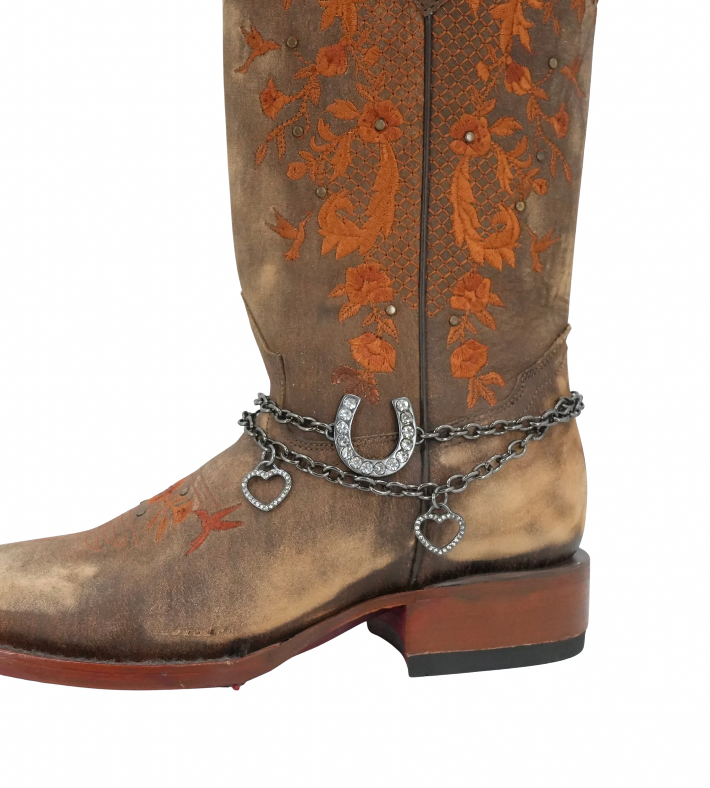 Women's Charm Chain Boot Accessory - Horse Shoe