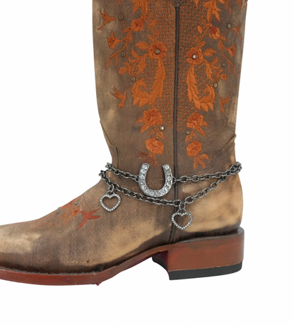 Women's Charm Chain Boot Accessory - Horse Shoe
