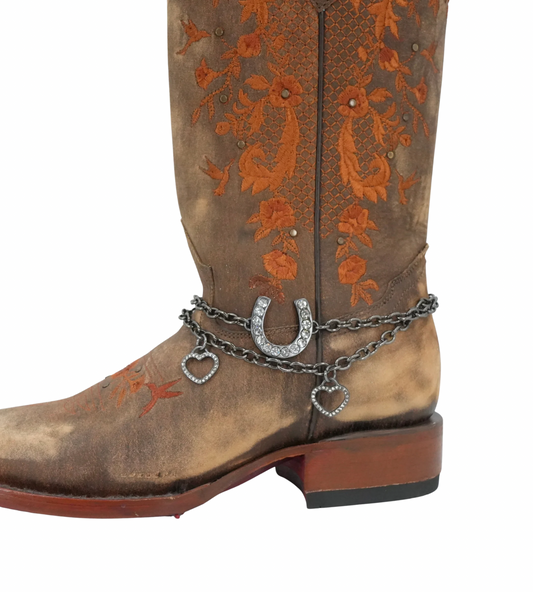 Women's Charm Chain Boot Accessory - Horse Shoe