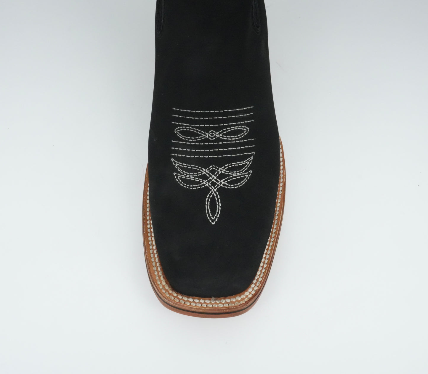 La Sierra Men's Black Nobuck Wide Square Toe Short Boot