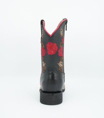 Chaparral Kid’s Leather Floral Black Boot