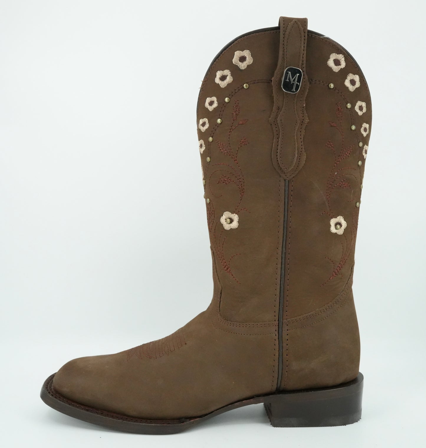 Montero Boots Women’s Camel Nobuck Wide Square Toe Boot