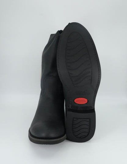 Establo Men's Grasso Pull Up Round Toe Work Boot - Black