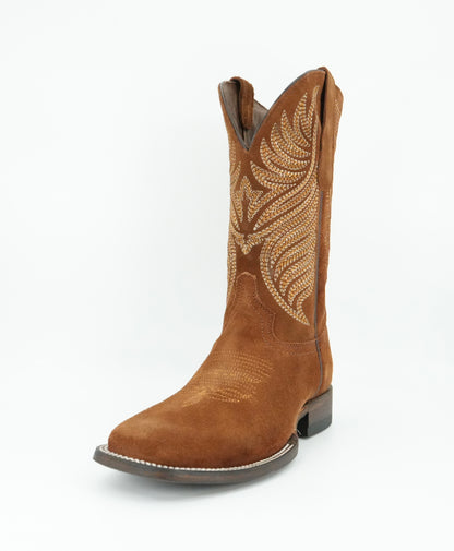 Circle G Men’s Embroidery Nobuck Shedron Wide Square Toe Boot