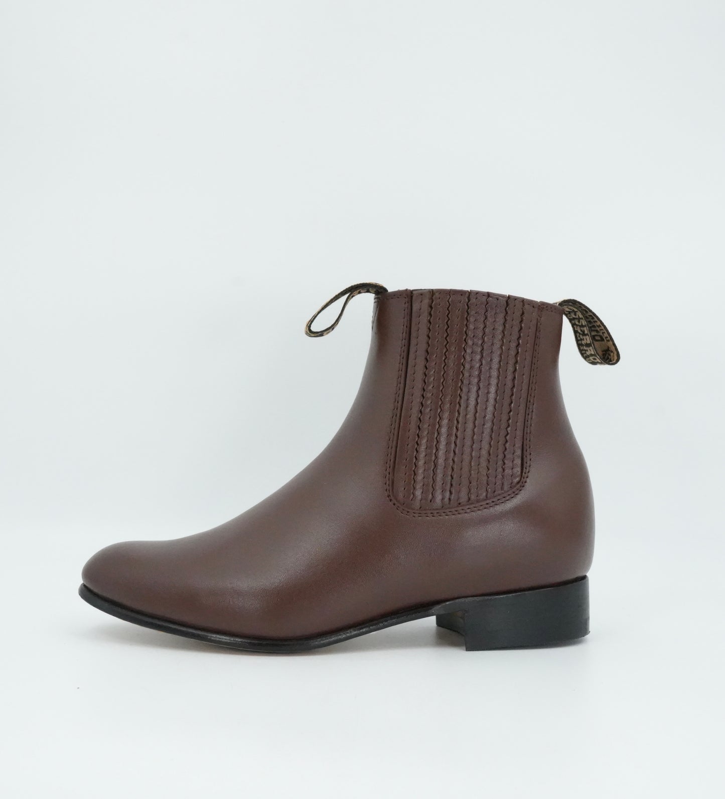 Besserro Kid's Leather Charro Short Boot - Brown