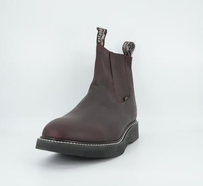 Establo Men's Grasso Leather Short Work Boot - Shedron Black Sole