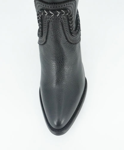 Cuadra Women's Bovine Laser Round Toe Leather Boot - Black
