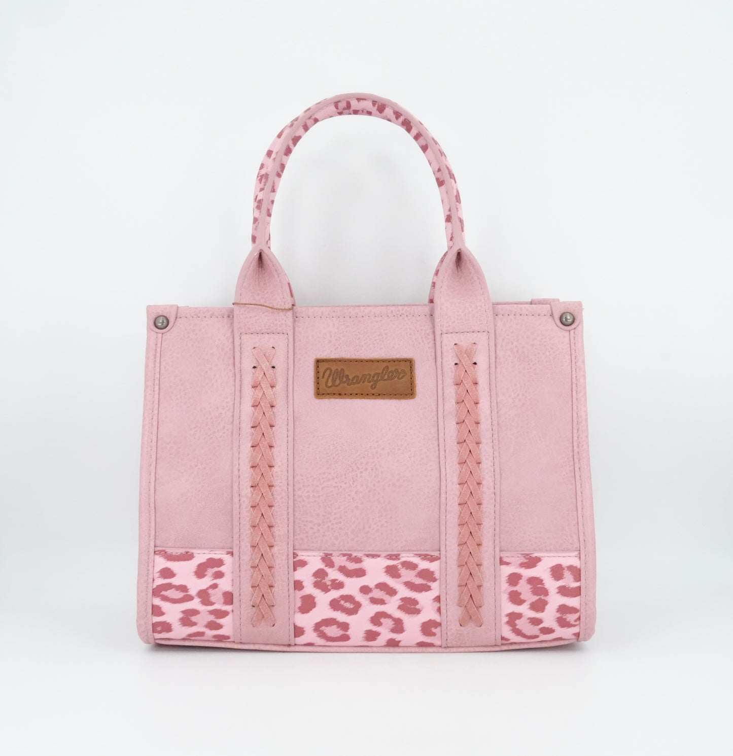 Wrangler Leopard Print Concealed Carry Tote/Crossbody - Pink