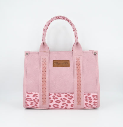 Wrangler Leopard Print Concealed Carry Tote/Crossbody - Pink