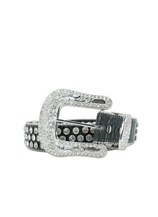 Nomad Black & Silver Beaded Belt