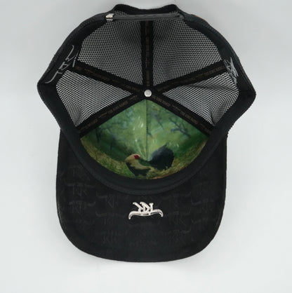 The King Ranch Rooster Patch Cap - Black
