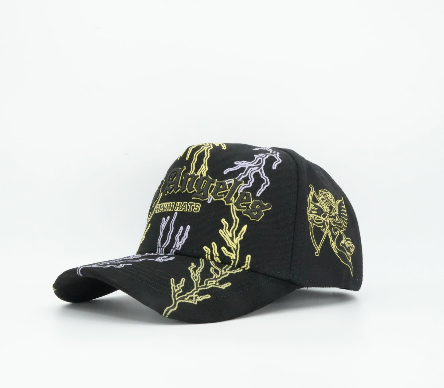Kevin Hats LA Cupid Black/Yellow/Purple Design Cap