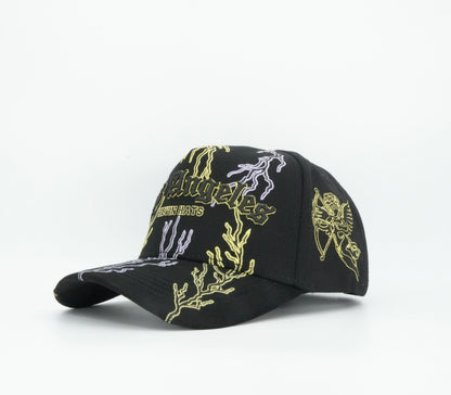 Kevin Hats LA Cupid Black/Yellow/Purple Design Cap