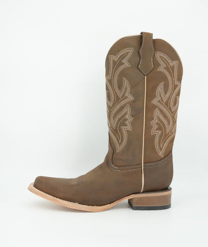 Circle G Women’s Chocolate Embroidered Square Toe Boot