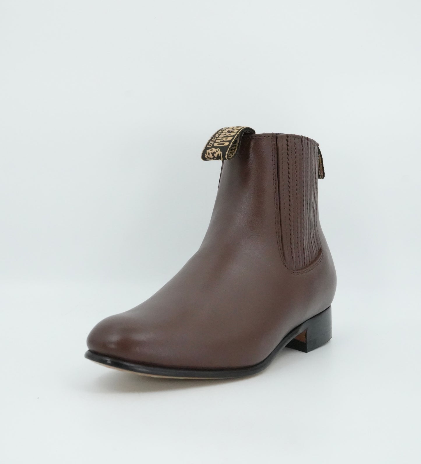 Besserro Kid's Leather Charro Short Boot - Brown