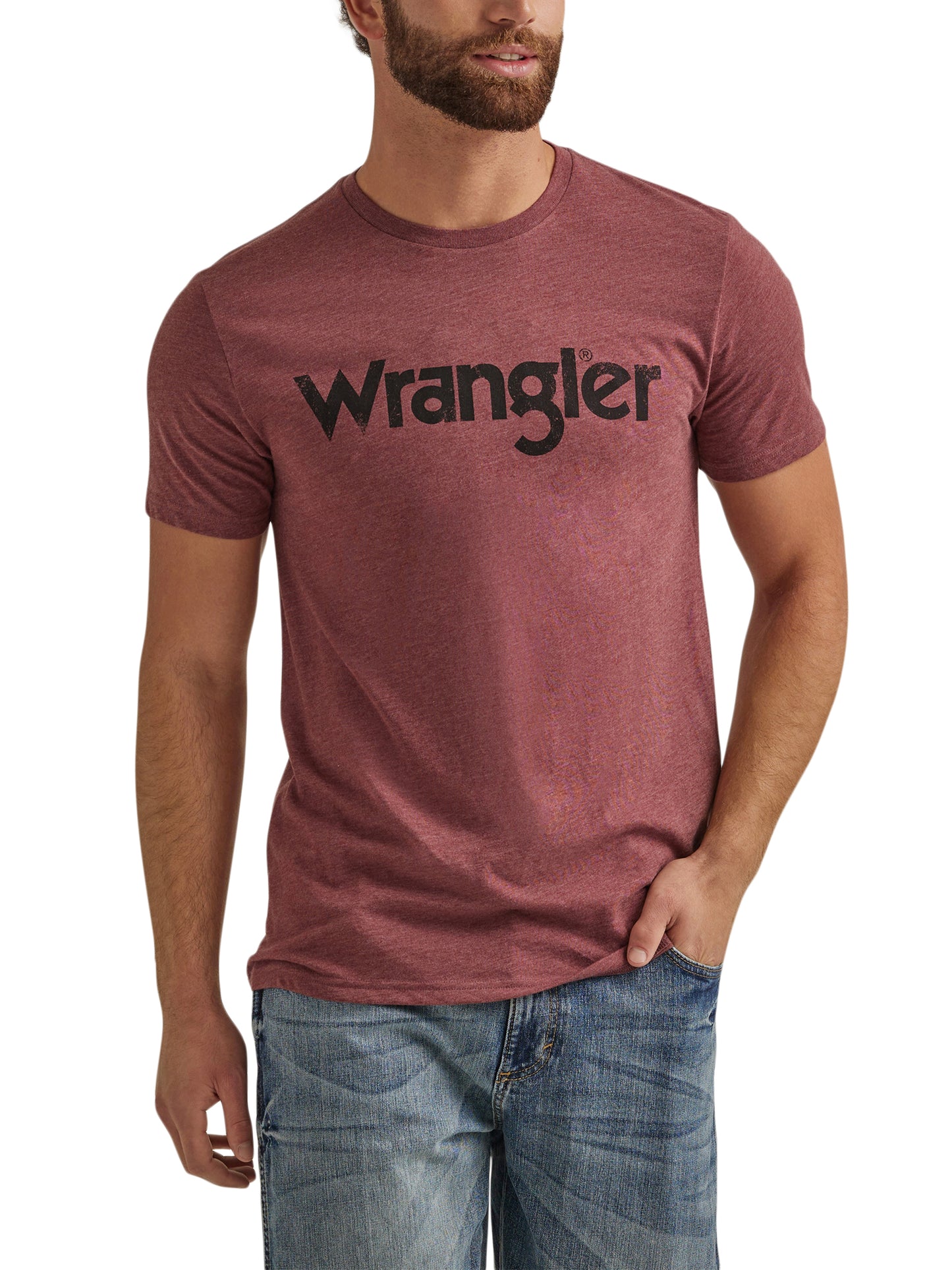 Wrangler Men's Burgandy T-Shirt