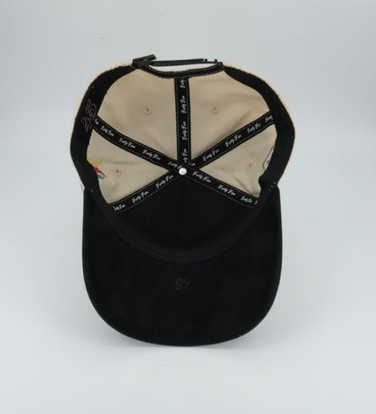 45 Zacatecas Cursive Trucker Cap Beige-Black