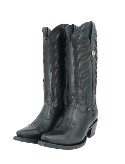 Rock'em Women’s Carla Leather Snip Toe Boot - Black