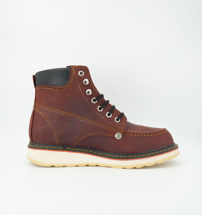 Hooch Men's 6" Moc Toe Work Boot - Shedron