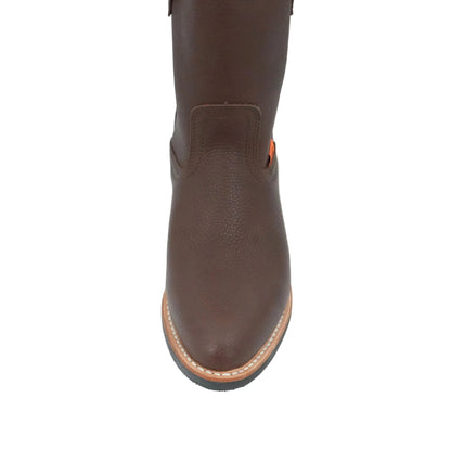 Original Michel Men's Grisly Pull Up Oval Toe Work Boot - Brown