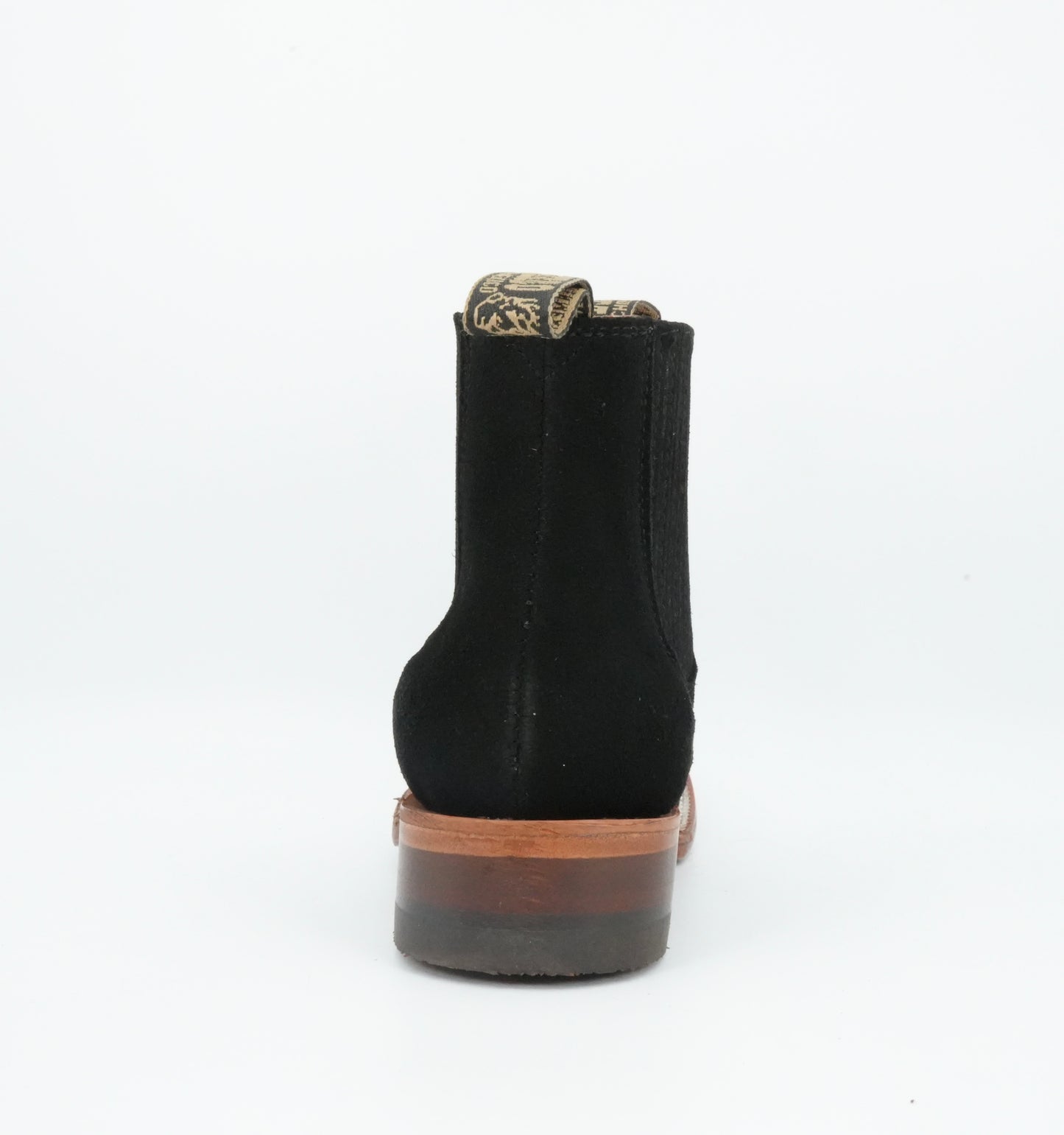 Besserro Jr’s Nobuck Black Square Toe Short Boot