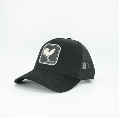 The King Ranch Rooster Patch Cap - Black