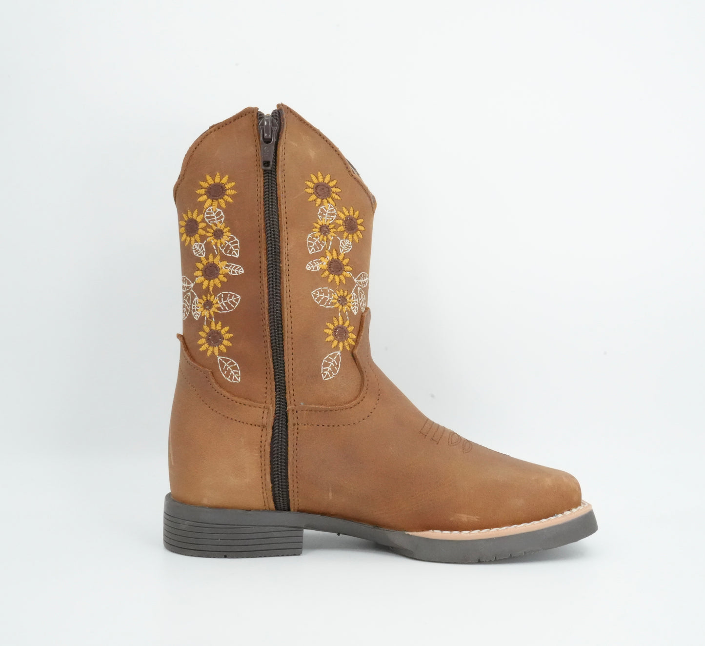 Black Stone Kid's Crazy Tan Sunflower Boot