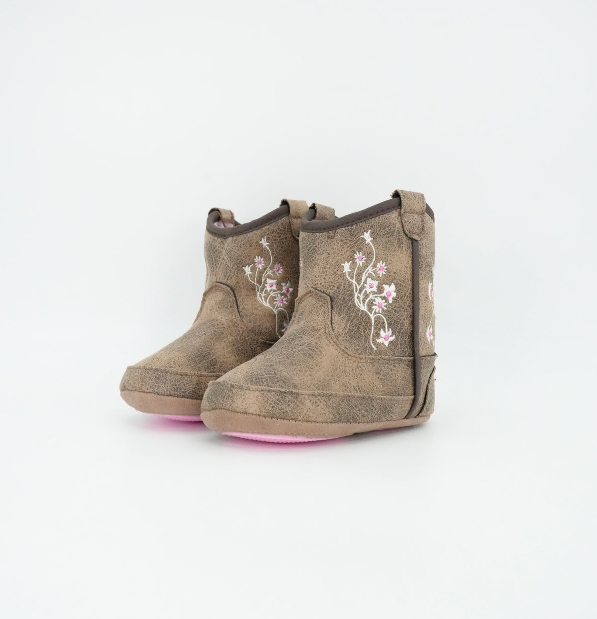 Twister Infant Lily Floral Brown Boot - Pink