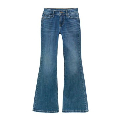 Wrangler Girl's Bespoke Lily Flare Jean - Medium Blue