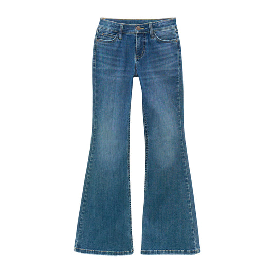 Wrangler Girl's Bespoke Lily Flare Jean - Medium Blue