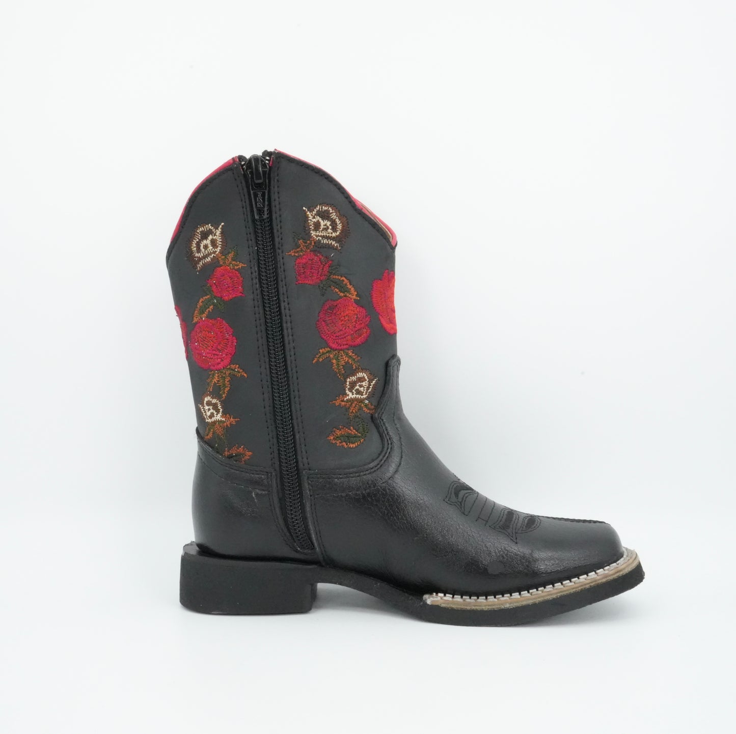 Chaparral Kid’s Leather Floral Black Boot