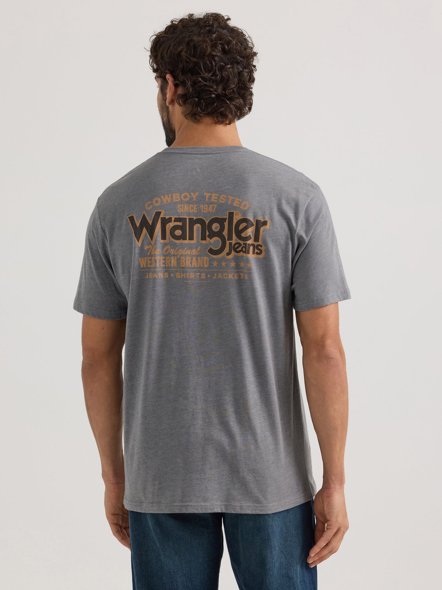 Wrangler Men's Back Graphic T-Shirt Graphite Heather