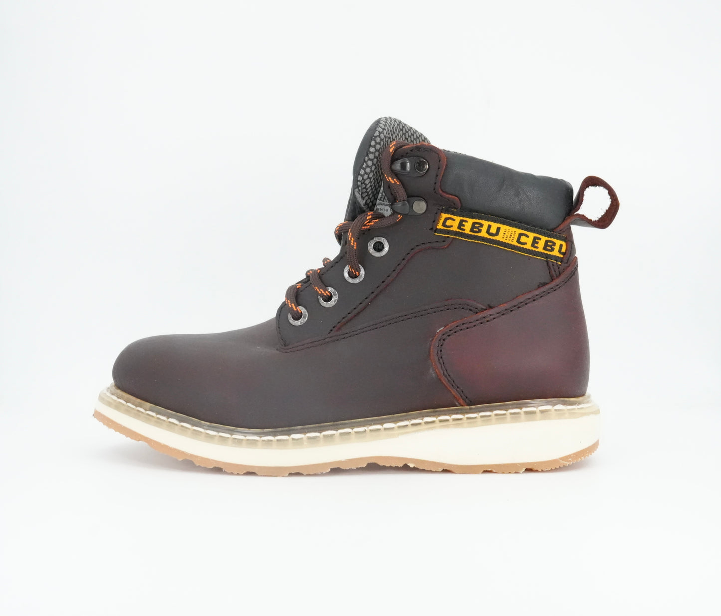 Cebu Men's BW Round Toe Grasso Short Work Boot - Shedron