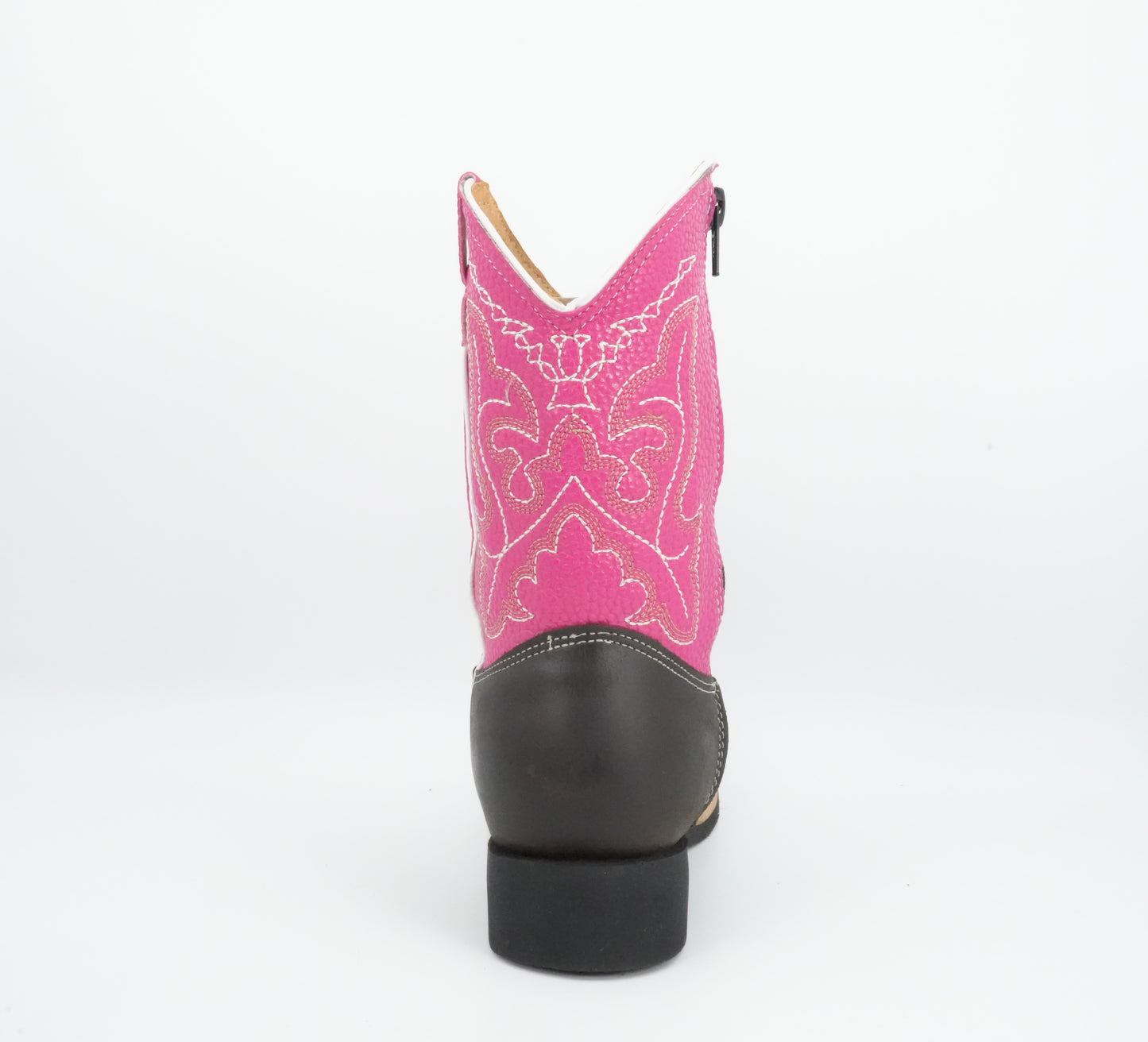 Chaparral Girl’s Crazy Brown/Pink Flower Stitched Boot