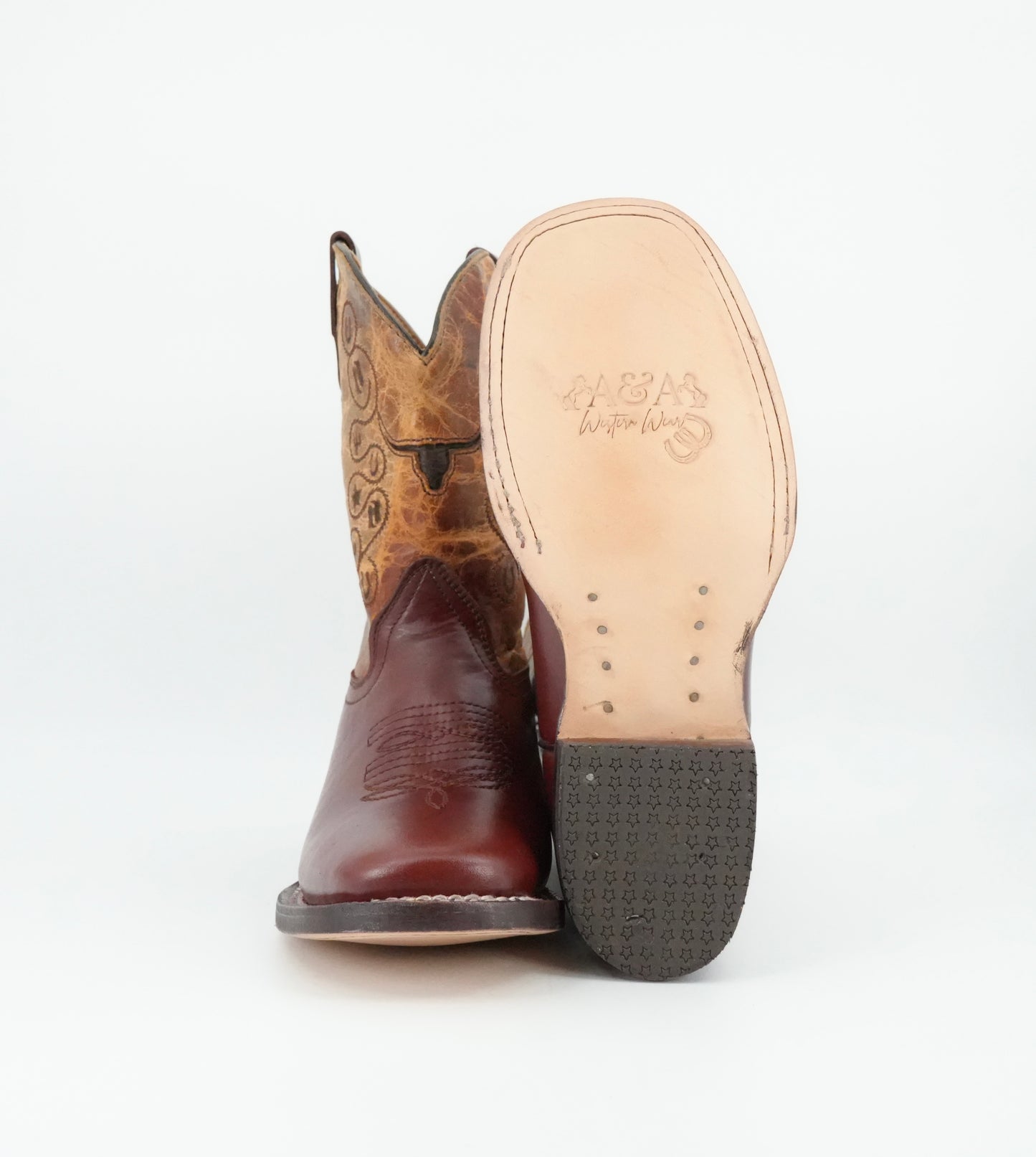 A&A Little Kid's Pull Up Shedron Western Print Boot