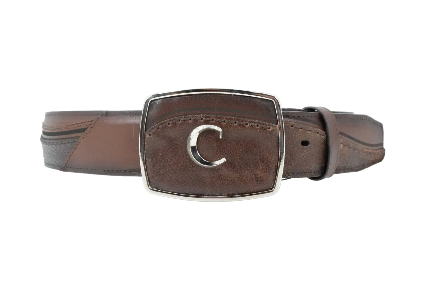 Cuadra Men's Honey Western Bovine Leather Belt - Tobacco