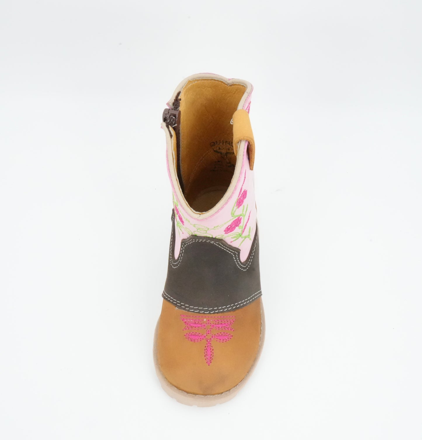 Quincy Infant-Toddler Crazy Pink-Honey/Brown Boot